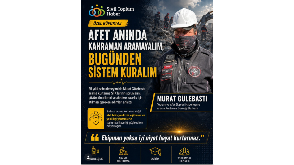 Afet Anında Kahraman Aramayalım, Bugünden Sistem Kuralım